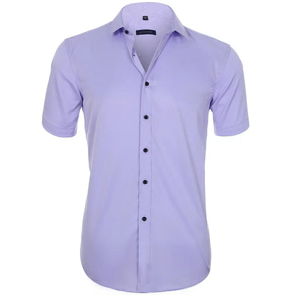 Men’s Slim Fit Dress Shirt - Long Sleeve Business Casual Formal Shirt for Spring Office & Elegant Wear