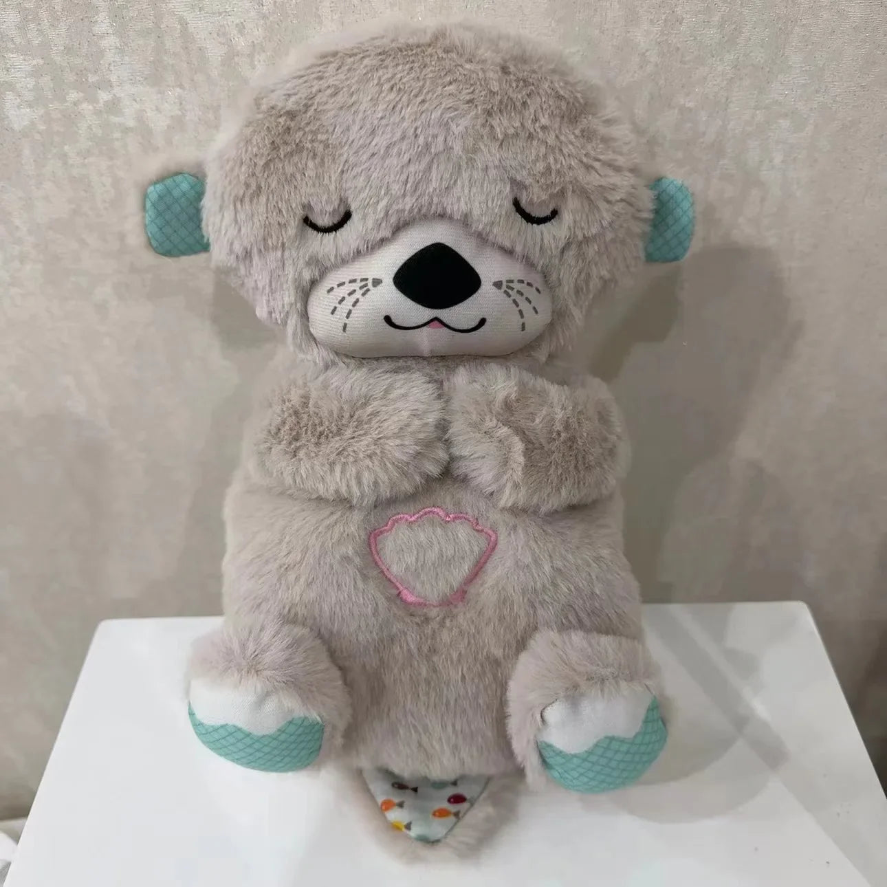 Soothing Baby Plush Bear Doll – Breathing, Musical Sleep Companion with Sound and Light for Newborns, Perfect Gift