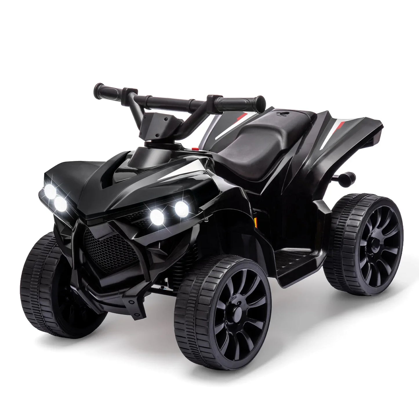Kids 6V Ride-On ATV Quad Car Toy – Battery-Powered Electric Vehicle with LED Lights, Music, Foot Pedal & Durable Wheels