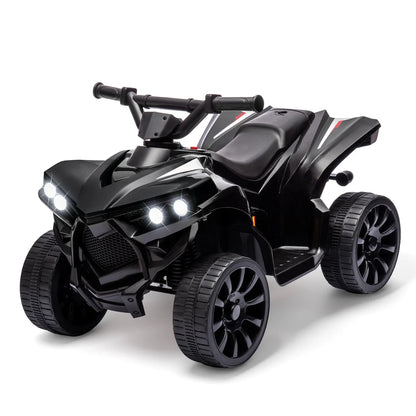 Kids 6V Ride-On ATV Quad Car Toy – Battery-Powered Electric Vehicle with LED Lights, Music, Foot Pedal & Durable Wheels