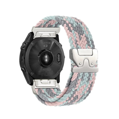 Nylon Quick Fit Watch Strap - 20mm 22mm 26mm Replacement Band for Garmin Fenix, Tactix & Instinct Series