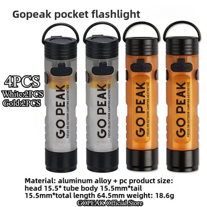 MOUNTAINHIKER LED Pocket Hat Clip Flashlight – Portable Rechargeable Clip-On Light for Camping & Outdoor Use