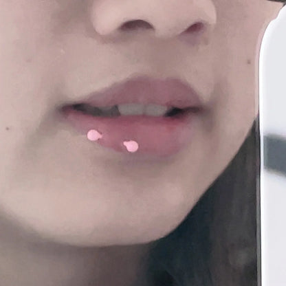 8mm Colorful Plastic Piercing Studs - Soft Lip, Nose & Cartilage Body Jewelry