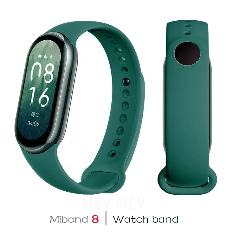 Waterproof Silicone Sport Strap for Xiaomi Mi Band 9/8/NFC – Replacement Smart Bracelet Accessory