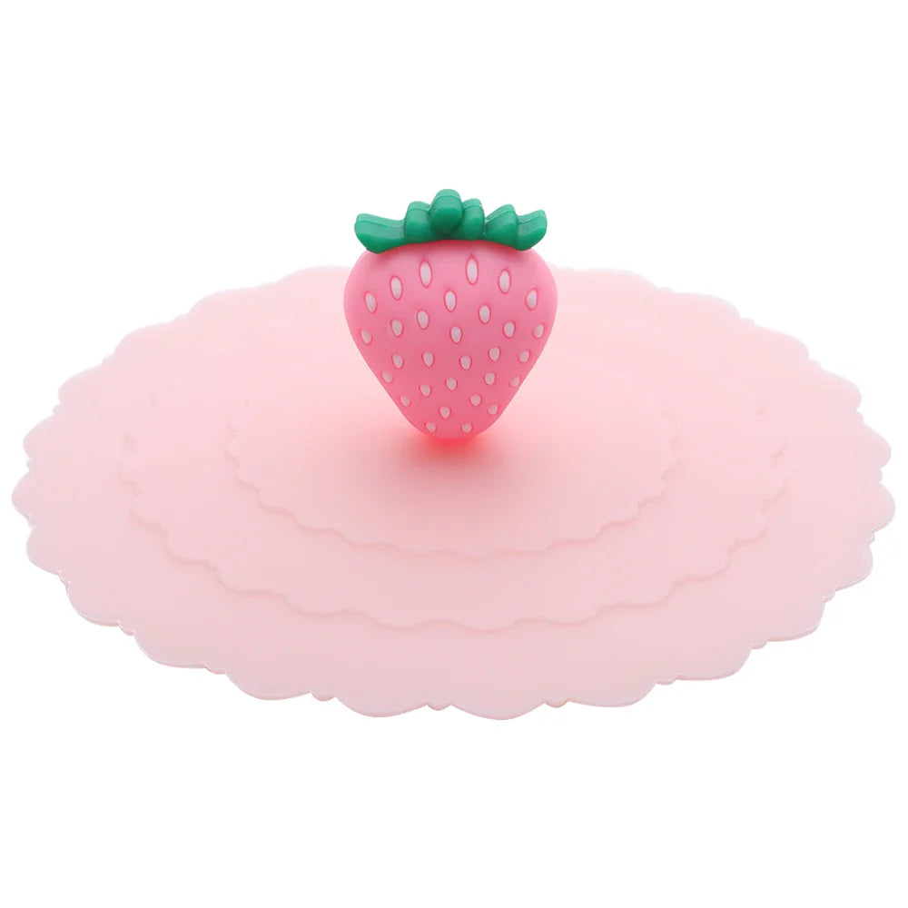 Cartoon 10cm Cute Silicone Cup Cover - Heat-Resistant, Leak-Proof, Dustproof Sealed Lid for Tea Cups