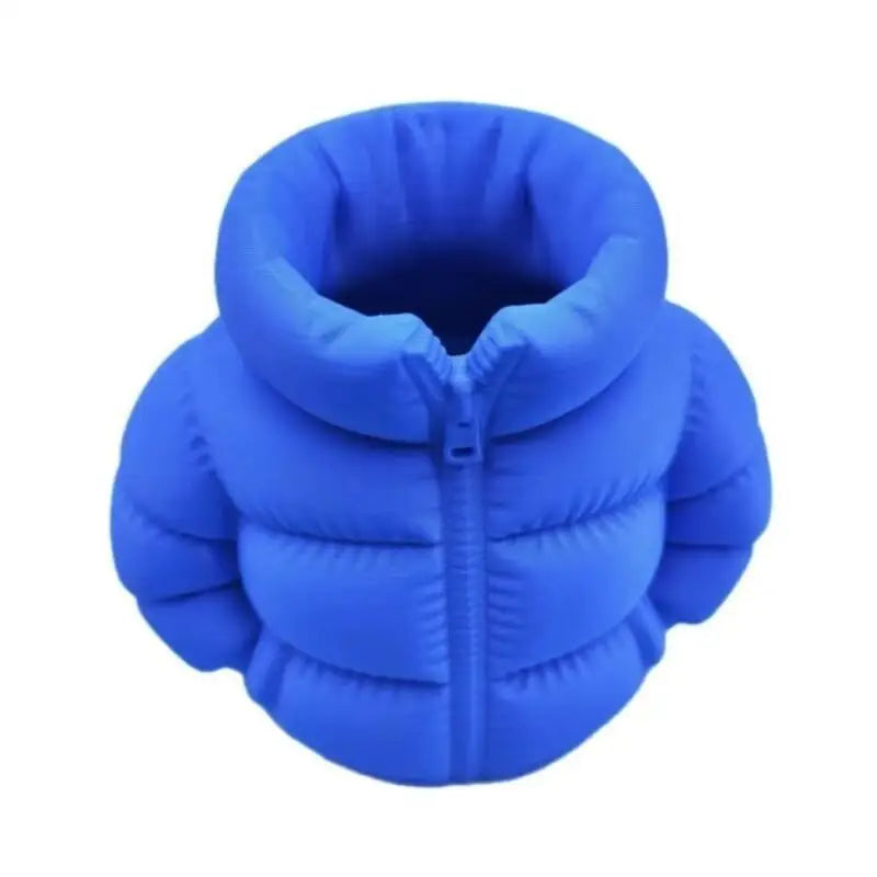 3D Puffer Jacket Pen Holder - Cute Creative Desk Organizer, Stand-Up Pen Pouch for Office & Home
