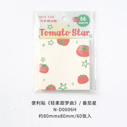 60PCS Kawaii Message Memo Paper Set - DIY Scrapbook Background Sheets for School, Office & Handmade Crafts