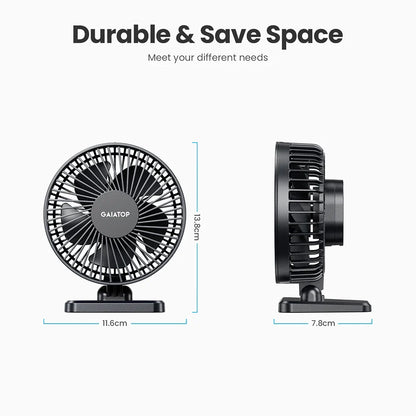 GAIATOP Mini USB Desktop Fan – Portable Quiet Cooling Fan with 3-Speed Adjustment for Home and Office Use