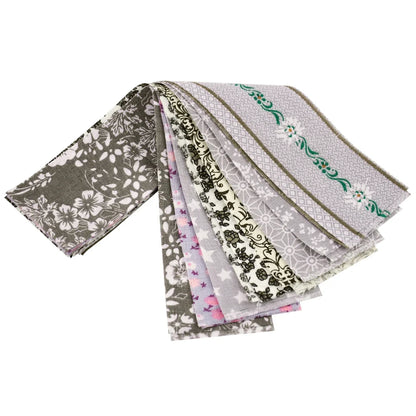 Booksew Ankara Cotton Fabric - Floral Jelly Roll Strips 8-9 Pieces 5x100CM for Patchwork, DIY Dolls & Sewing Crafts