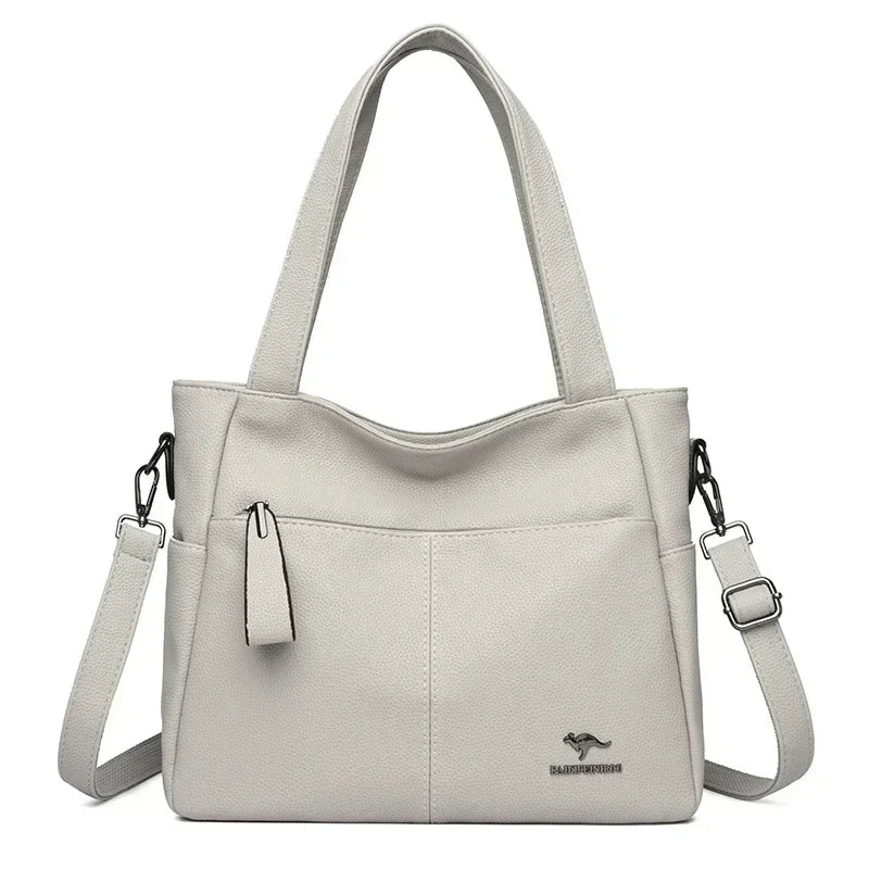 Luxury Women’s Leather Casual Tote Bag – High Quality Large Shoulder & Crossbody Handbag