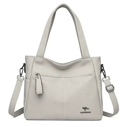 Luxury Women’s Leather Casual Tote Bag – High Quality Large Shoulder & Crossbody Handbag