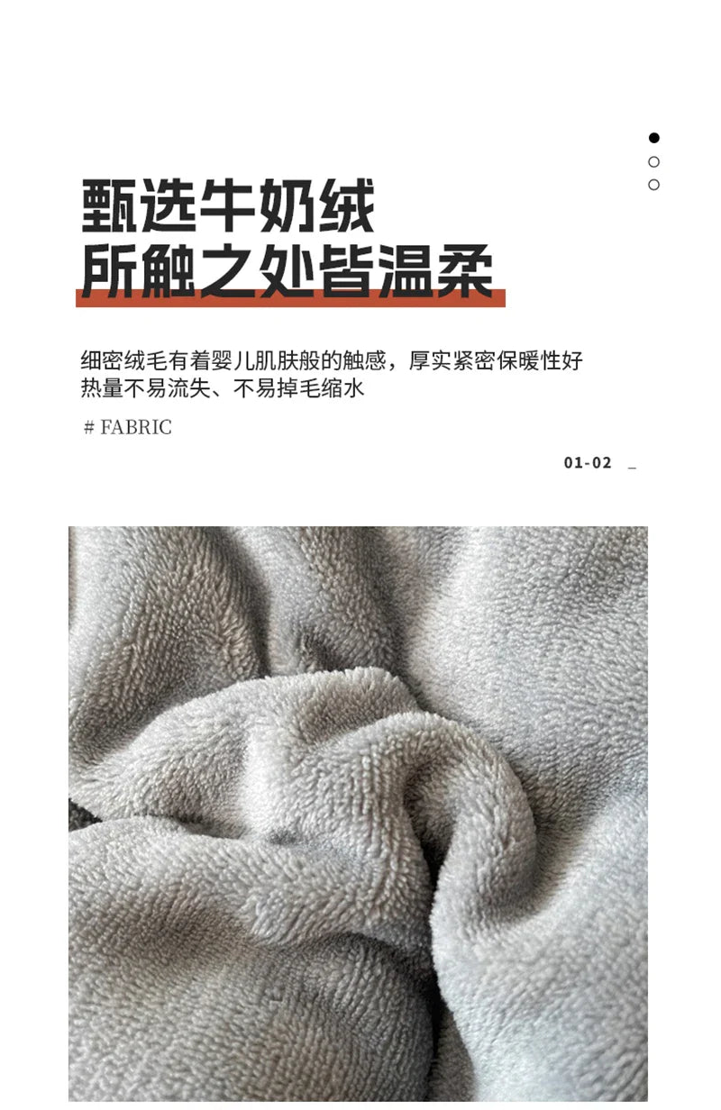 Thick Milk Fleece Winter Blanket – Warm Artificial Lamb Cashmere Weighted Comforter for Bed