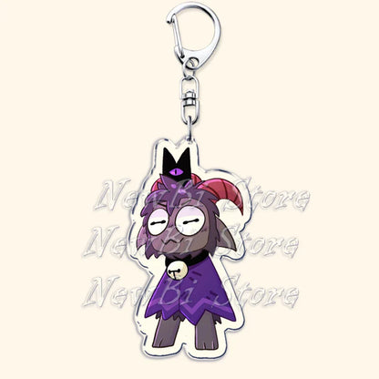 Funny Dark Video Game Sheep Keychain – Cute Lamb & Goat Bag Accessory Gamer Gift