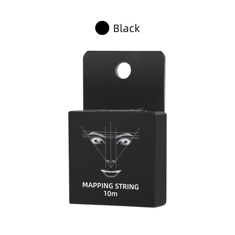 30m Pre-Inked Microblading Mapping String – White Eyebrow Marker Thread for Permanent Makeup & Tattoo Dyeing