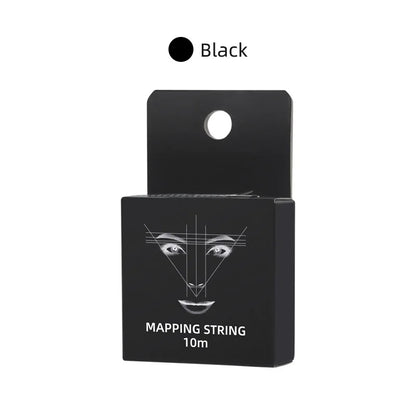 30m Pre-Inked Microblading Mapping String – White Eyebrow Marker Thread for Permanent Makeup & Tattoo Dyeing