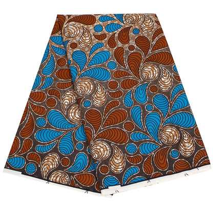 African Nigerian Batik Wax Print Fabric - High Quality Polyester Ankara Sewing Cloth A-7