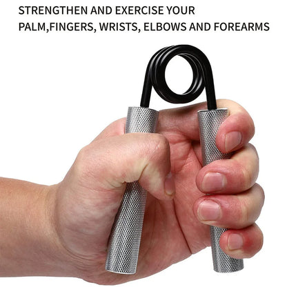 Aluminum Alloy Hand Gripper with Sponge Sleeve — Spring Steel Fitness Trainer for Arm & Finger Strength, Home Gym for Men