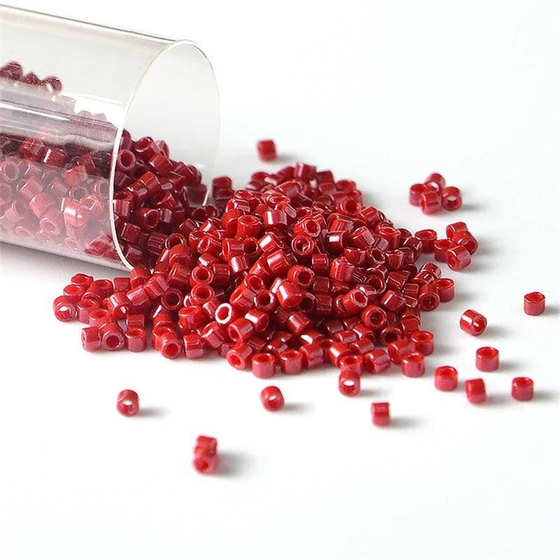 Miyuki Delica 11/0 Seed Beads - Glazed Luster Glass Beads for DIY Jewelry Making