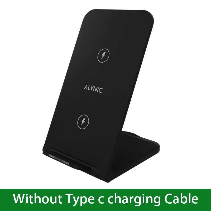 Fast Wireless Charging Stand - Compatible with iPhone 17/15/14/13/12/11 Pro & Samsung Galaxy Devices