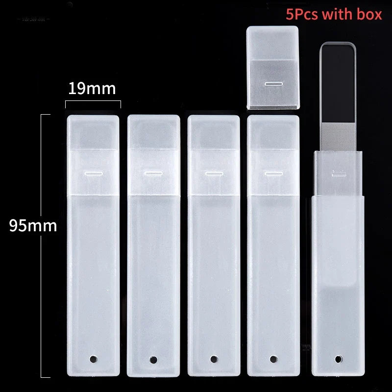 Nano Glass Nail File - Transparent Crystal Nail Polishing and Shining Tool for Smooth Nail Care