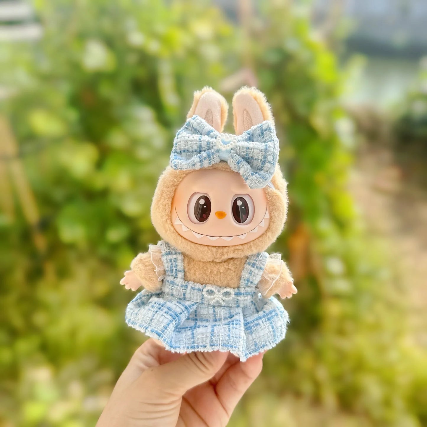 Cute Labubu Doll Outfit Set – Classic Dress for 17cm V2 Mini Dolls, Clothing Accessories for Kids Gift