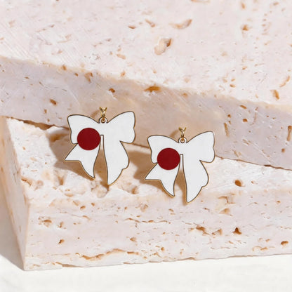 4th of July Patriotic Flag Earrings - Red White Blue American Dangle Jewelry Gift for Women