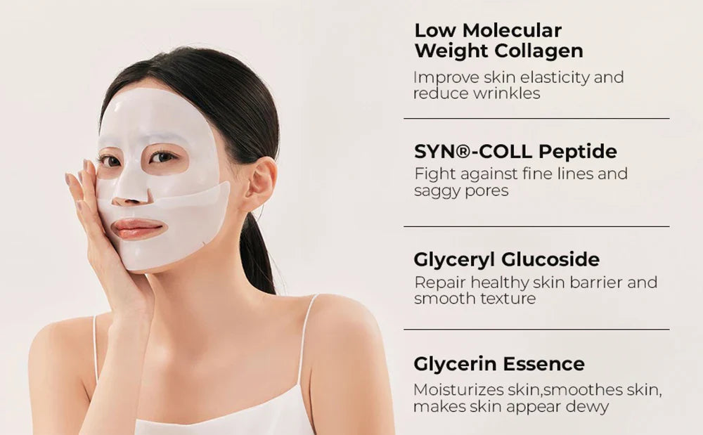 Deep Collagen Anti-Wrinkle Lifting Mask – Overnight Face Mask for Firming & Moisturizing (5 Pack)