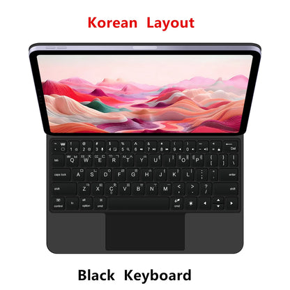 Backlit Magic Keyboard Case for iPad Pro 11/13" (2024 M4) & iPad Air M2 – Smart Folio Cover