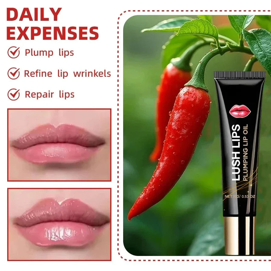 Lip Plumper Oil – Instant Volumizing, Long-Lasting Moisturizing Gloss for Sexy, Fuller Lips