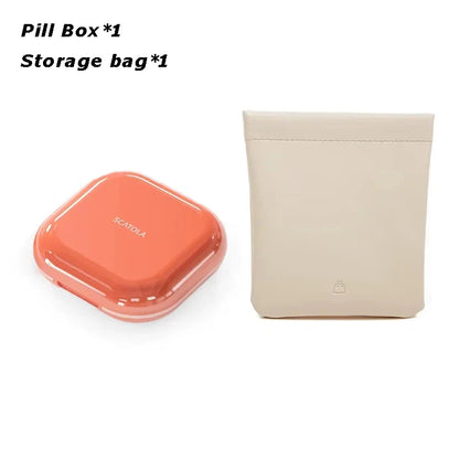 Mini 4-Compartment Pill Box - Lightweight Portable Travel Medicine Storage Case for Daily Use