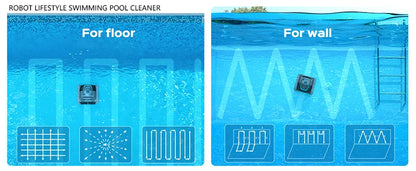 Robot Swimming Pool Cleaner – Cordless, APP-Controlled, Rechargeable 6400mAh Lithium Battery, Route Planning for Tiles, PVC, Mosaic, Cement