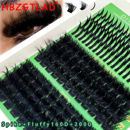 Fluffy Mink Eyelash Extensions - Handmade 5D to 200D Natural Curl Lash Clusters for Beauty Makeup Style