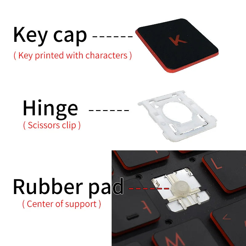 Huawei MateBook & Honor MagicBook Replacement Keyboard Keycaps - RU/US Layout Key Cap for D14, D15, X Pro & More