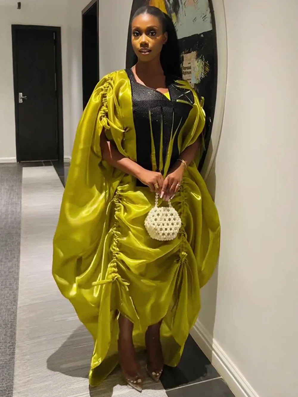 2-Piece African Women’s Dashiki Ankara Outfit - Plus Size Gown, Kaftan & Boubou Wedding Party Dress Set