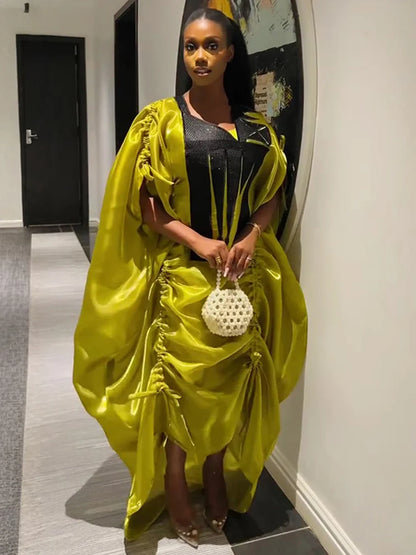 2-Piece African Women’s Dashiki Ankara Outfit - Plus Size Gown, Kaftan & Boubou Wedding Party Dress Set