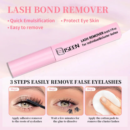 DIY Segmented False Eyelash Set – Large Capacity Cluster Lash Book with Glue, Remover, Tweezers, Brush & Festival Gift