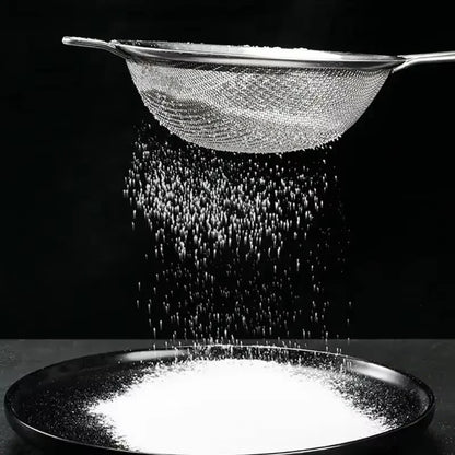 Stainless Steel Mesh Sieve Slotted Spoon – Kitchen Strainer for Baking, Pastry, Oil, and Flour Sifting