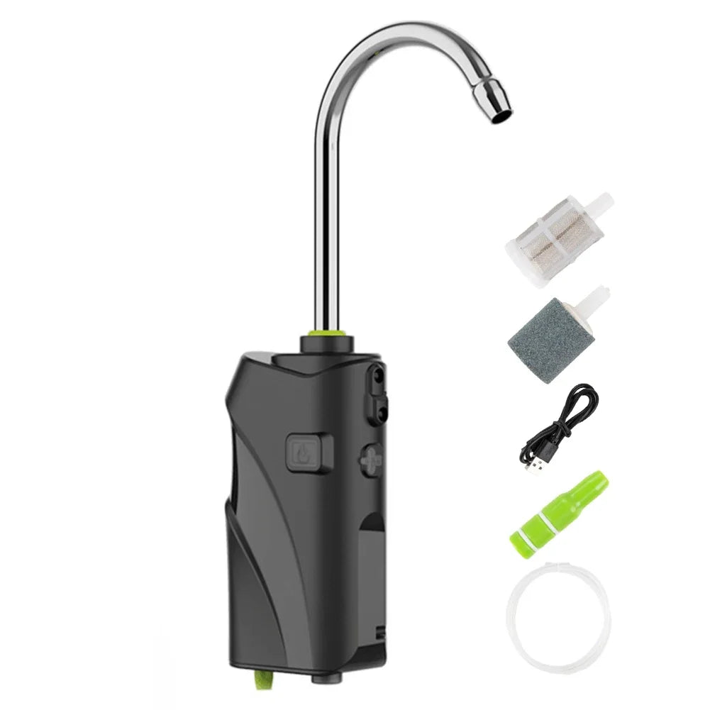 3-in-1 Hand-Washing Fishing Gear - Portable Intelligent Sensor Water Oxygen Air Pump, 2600mAh with Auto Induction LED Light for Fishing