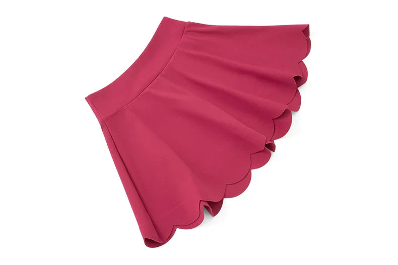 3-Piece Women’s Fitness Yoga Set – Breathable Quick-Dry Gym & Running Sportswear with Tennis Skirt