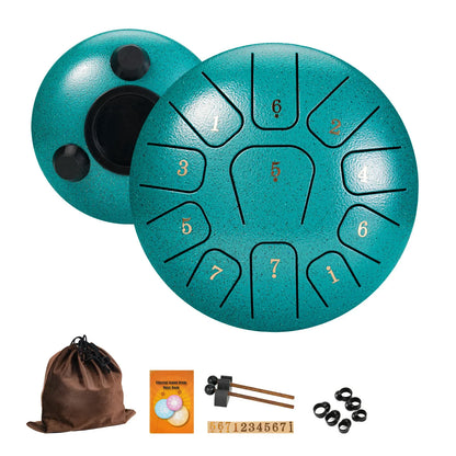 Miwayer 6" Steel Tongue Drum Gift Set — 11-Note Sound Healing Instrument with Tuning Kit for Yoga, Meditation & Anxiety Relief