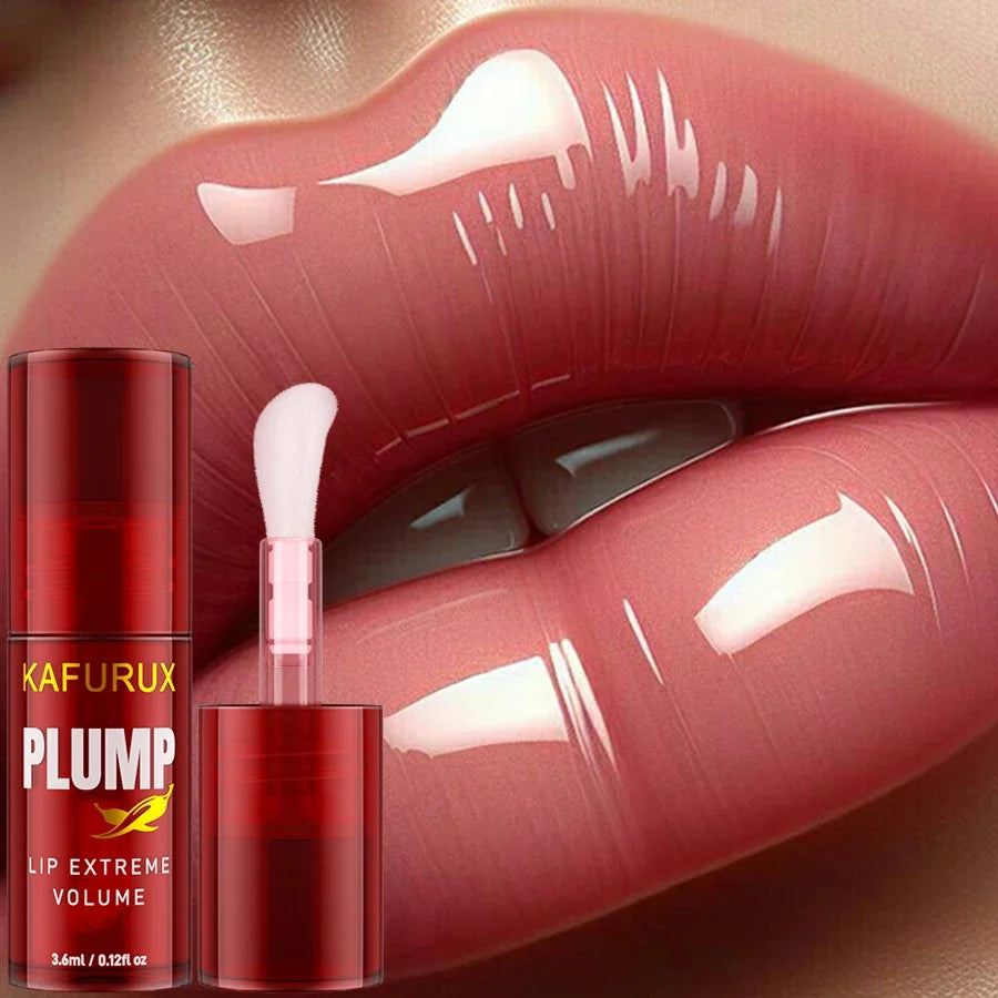 Lip Plumping Oil Gloss - Long-Lasting Moisturizing Lip Serum for Fuller-Looking Lips