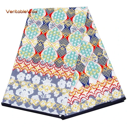 African Ankara Wax Print Fabric - 100% Cotton Real Wax African Patchwork Material for Dresses A-29