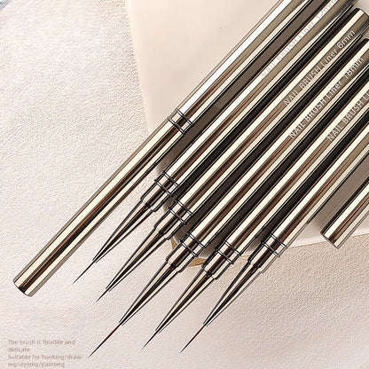 Nail Art Liner Brushes – Striping & Drawing Pens for Elongated Lines, 6–25mm Professional Manicure Design Tools