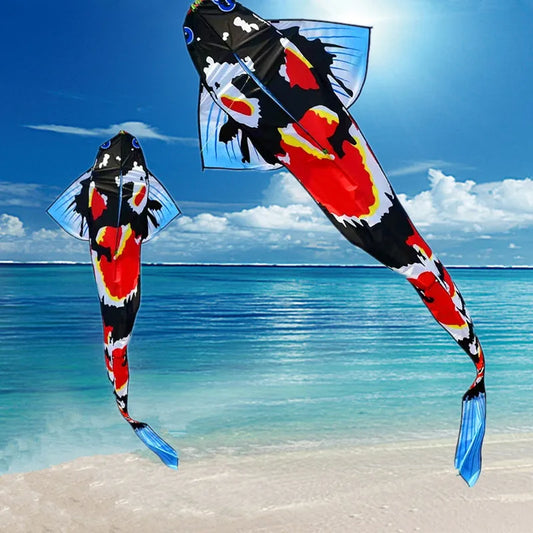 Koi Fish Nylon Kite - Single Line Wind Kite for Kids and Adults