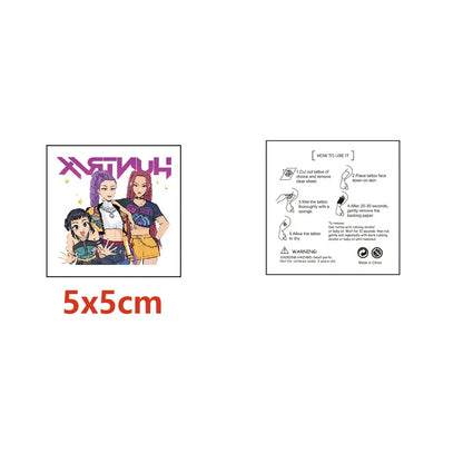 20pcs Cartoon K-Pop Demon Hunters Rumi Temporary Tattoo Stickers – Fun Party Gift Set