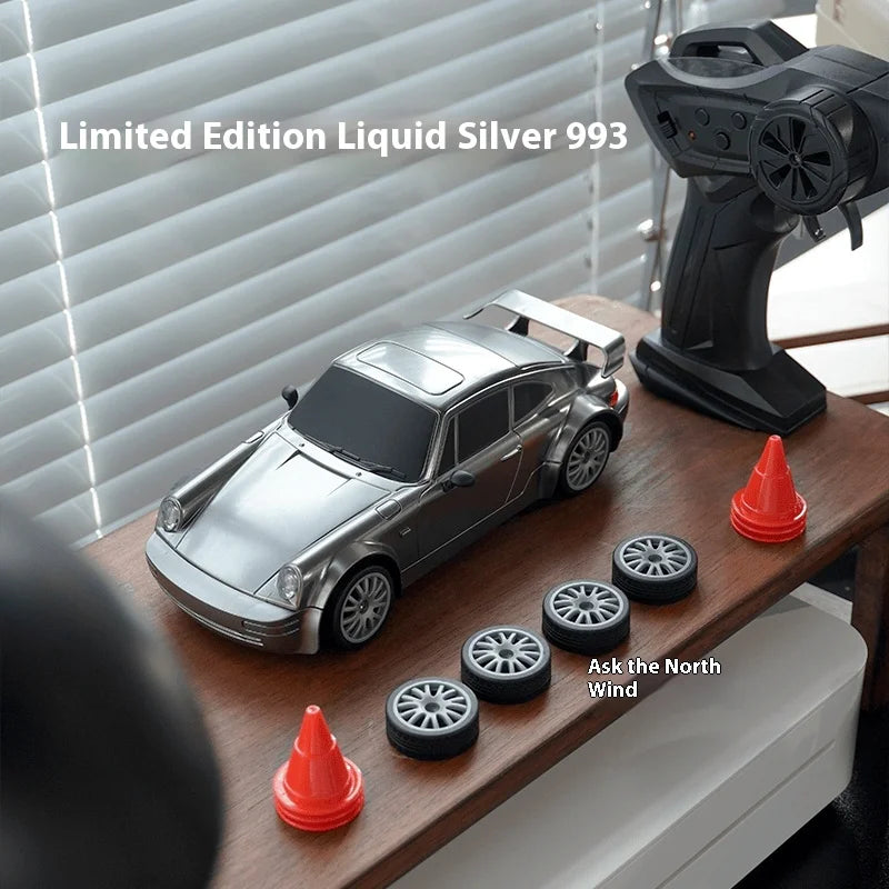1:24 RC Drift Car — 4WD High-Speed Remote Control Sport Car with LED Lights & Extra Drifting Tire, Kids & Adult Gift