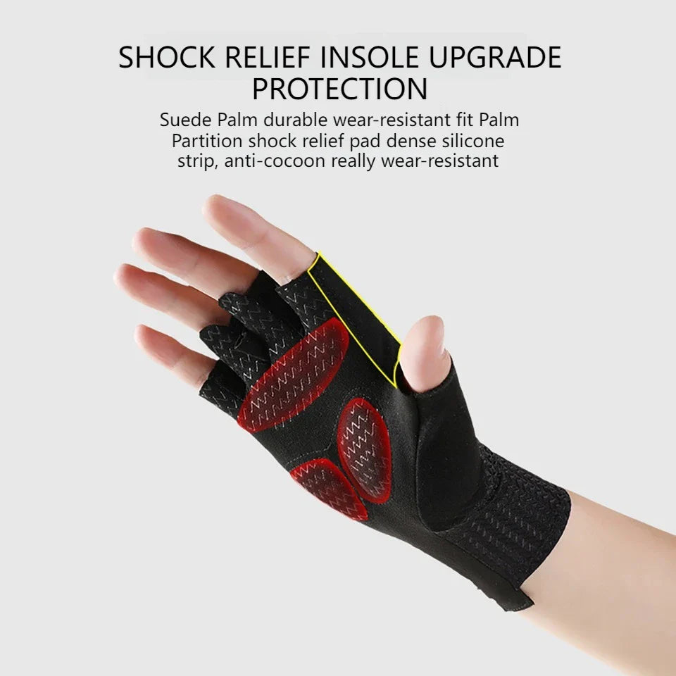 GTUBIKE Summer Half Finger Cycling Gloves – Ultralight, Breathable, Anti-Slip with Silicone Pads