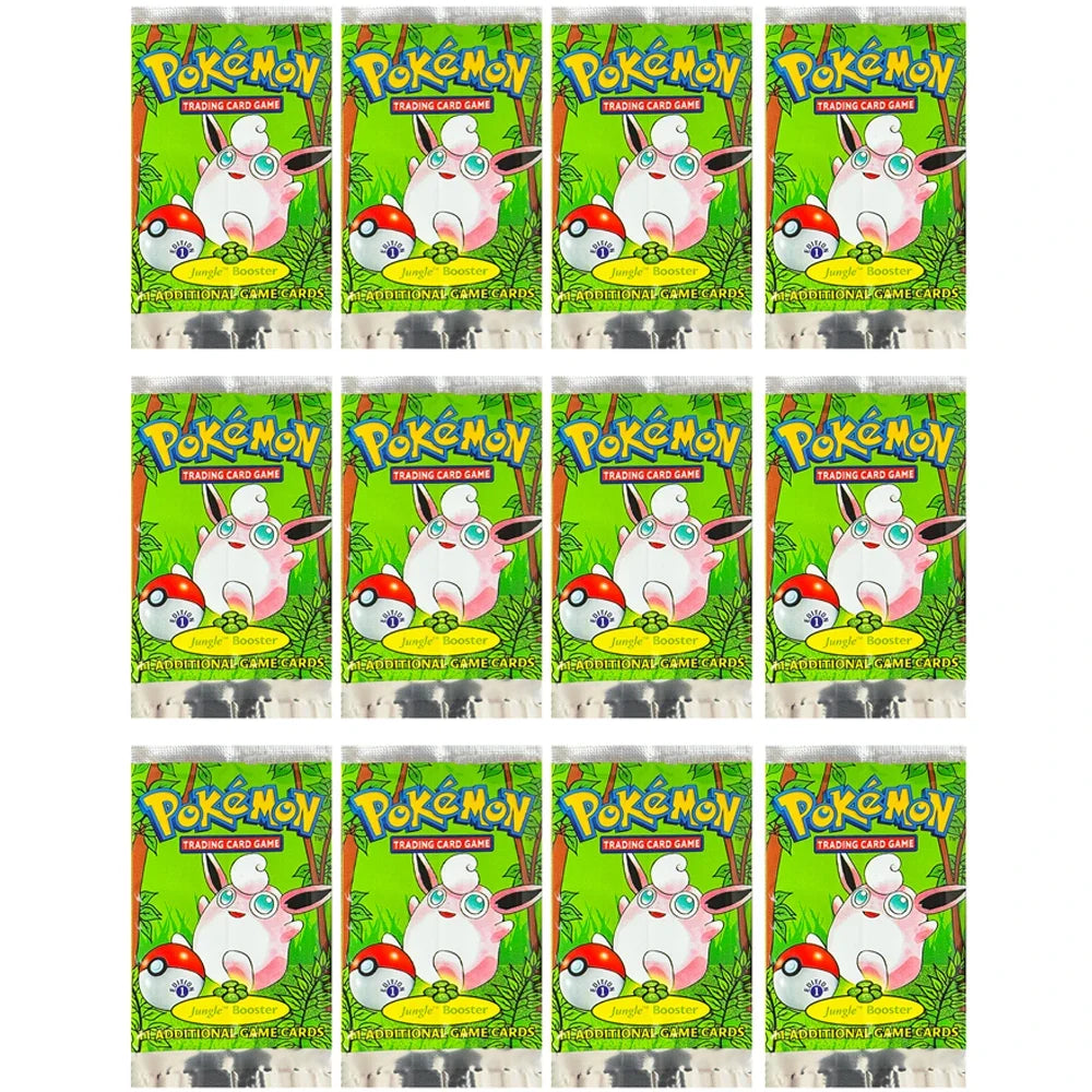 Pokémon Booster Packs Base Fossil Jungle - 11 Cards Per Pack & 36 Pack Booster Box Proxy Game Cards Collection
