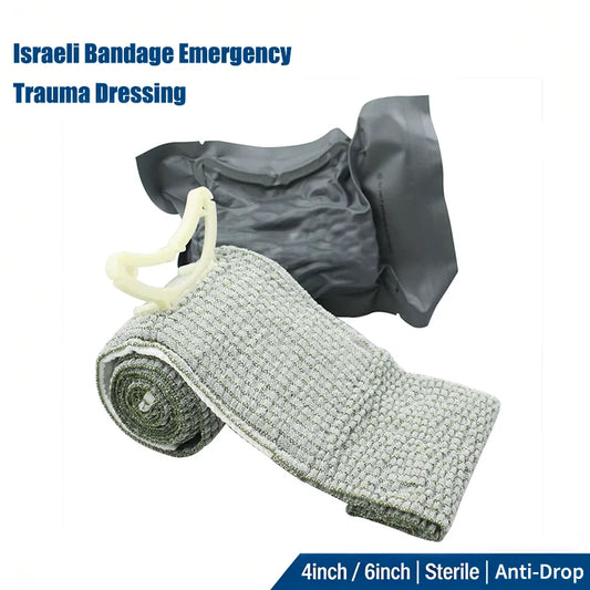 2026 Israeli Emergency Bandage - 4/6 Inch Tactical Trauma Compression Dressing for Outdoor IFAK First Aid Kit