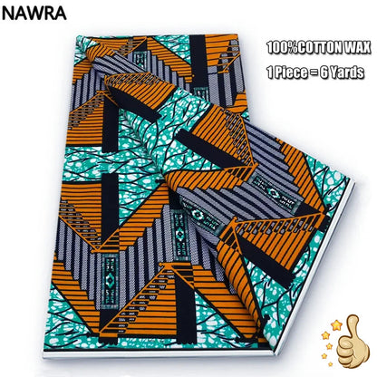 Original 100% Cotton African Wax Print Fabric - Soft Ankara Batik DIY Pagne